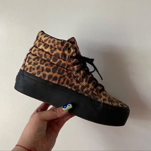 Vans Sk8-Hi Leopard Print Platforms